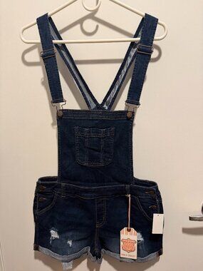 Basic Denim by Wax Jean NWT Short Overalls – Size L